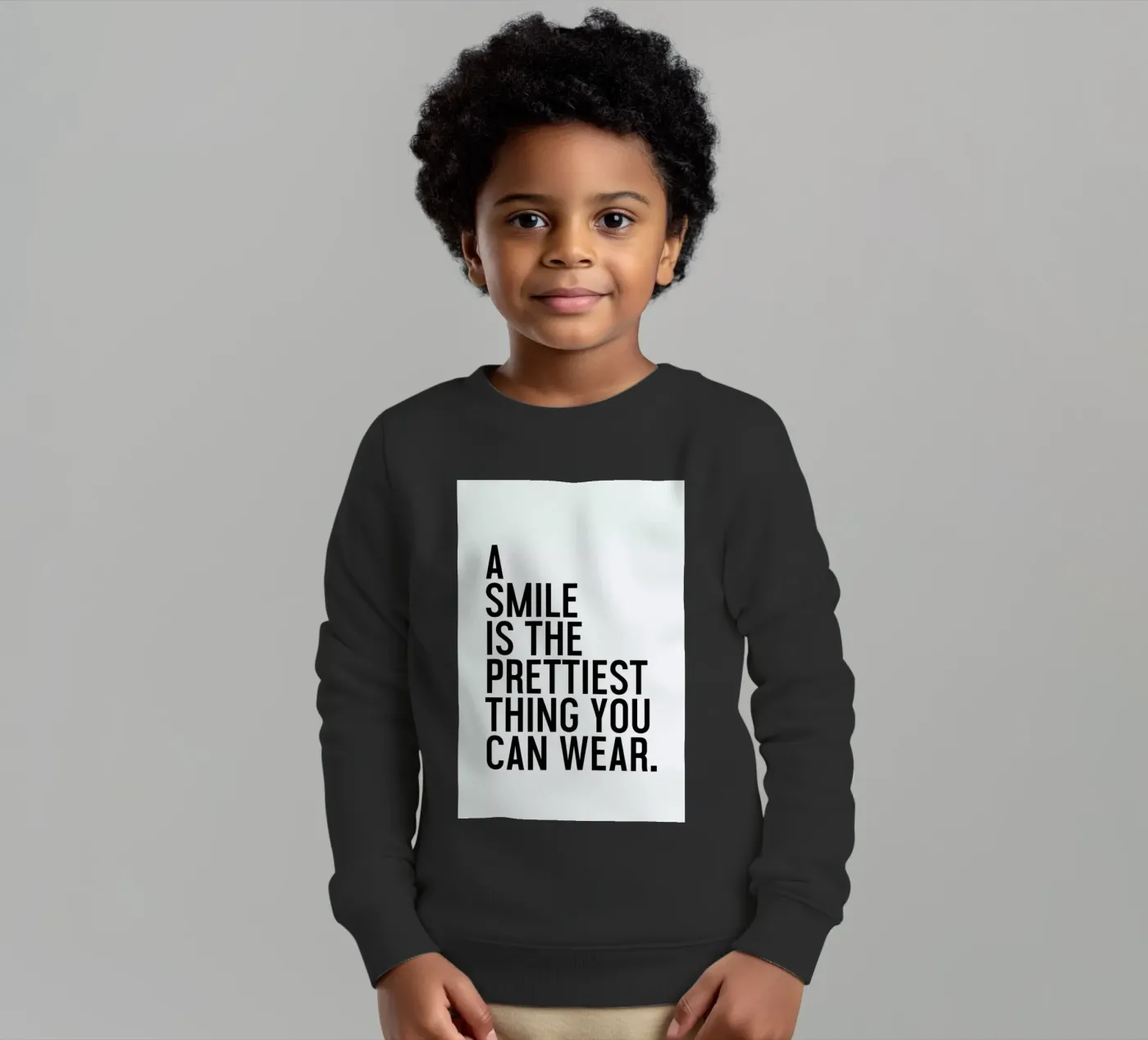 A Smile Is The Prettiest Kinder Sweatshirt von Honeymoon Hotel