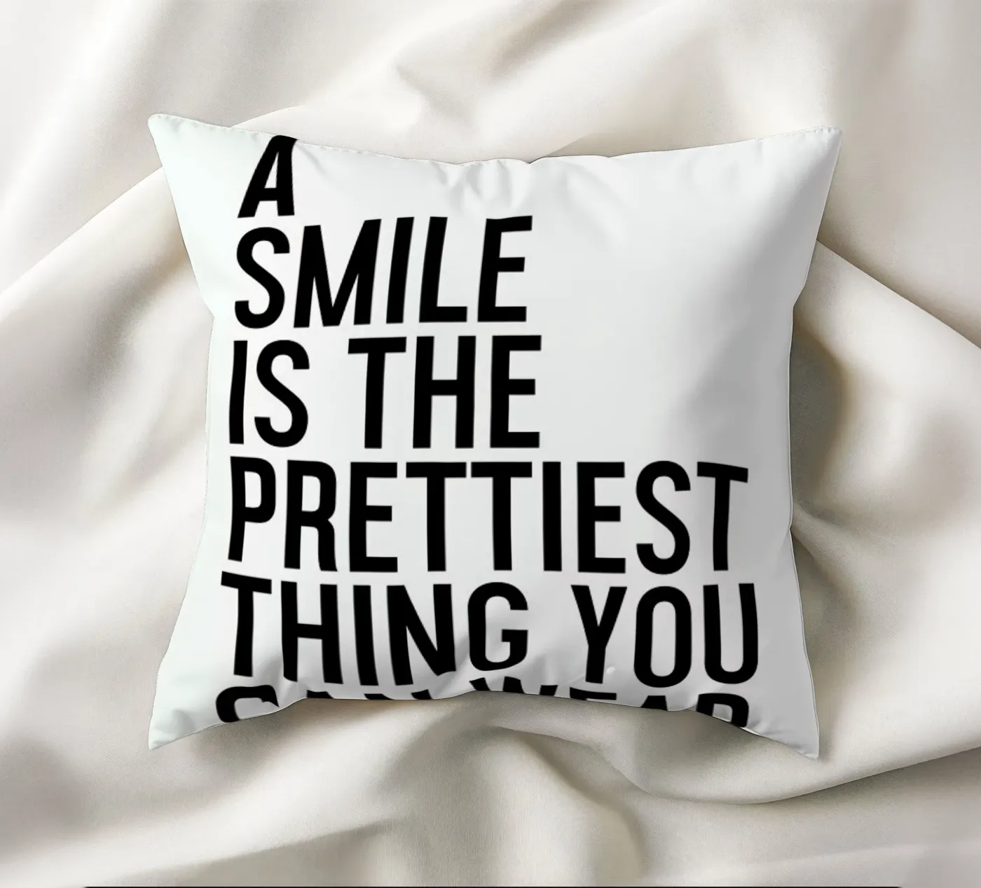 A Smile Is The Prettiest cuscino da Honeymoon Hotel