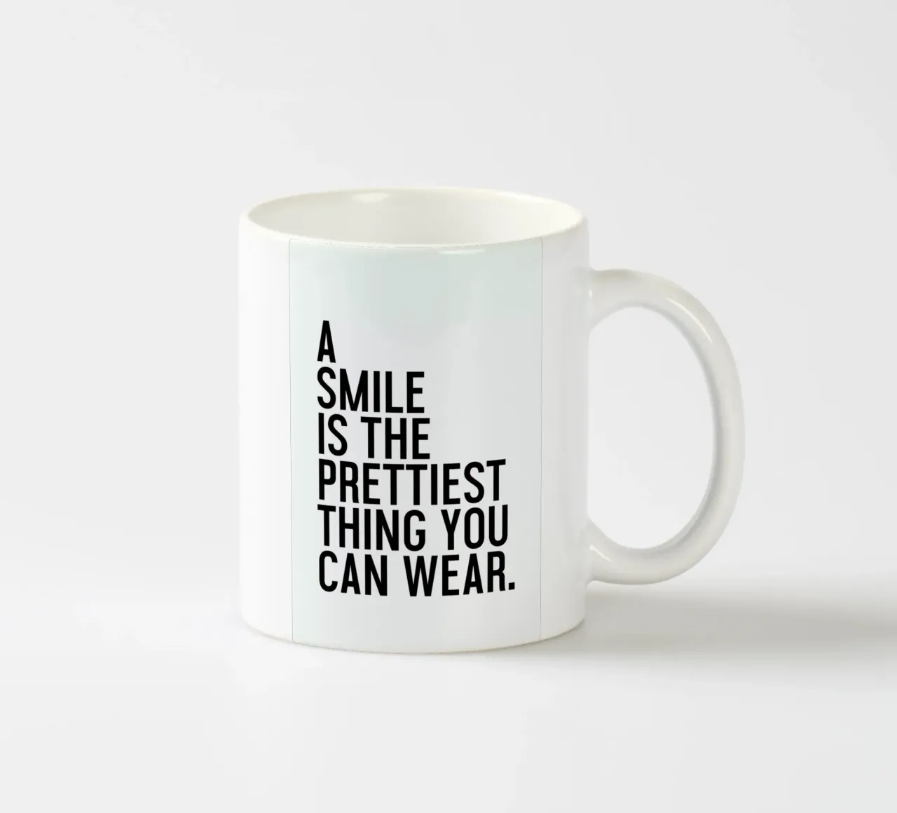 A Smile Is The Prettiest ceramic mug by Honeymoon Hotel
