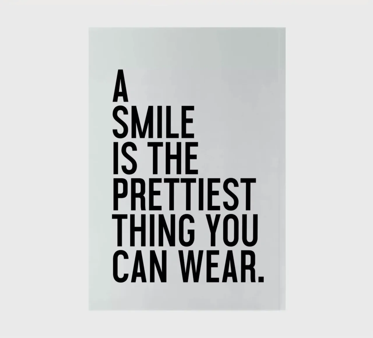 A Smile Is The Prettiest notebook by Honeymoon Hotel
