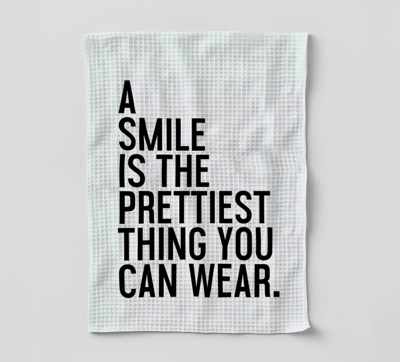 A Smile Is The Prettiest canovaccio da cucina da Honeymoon Hotel
