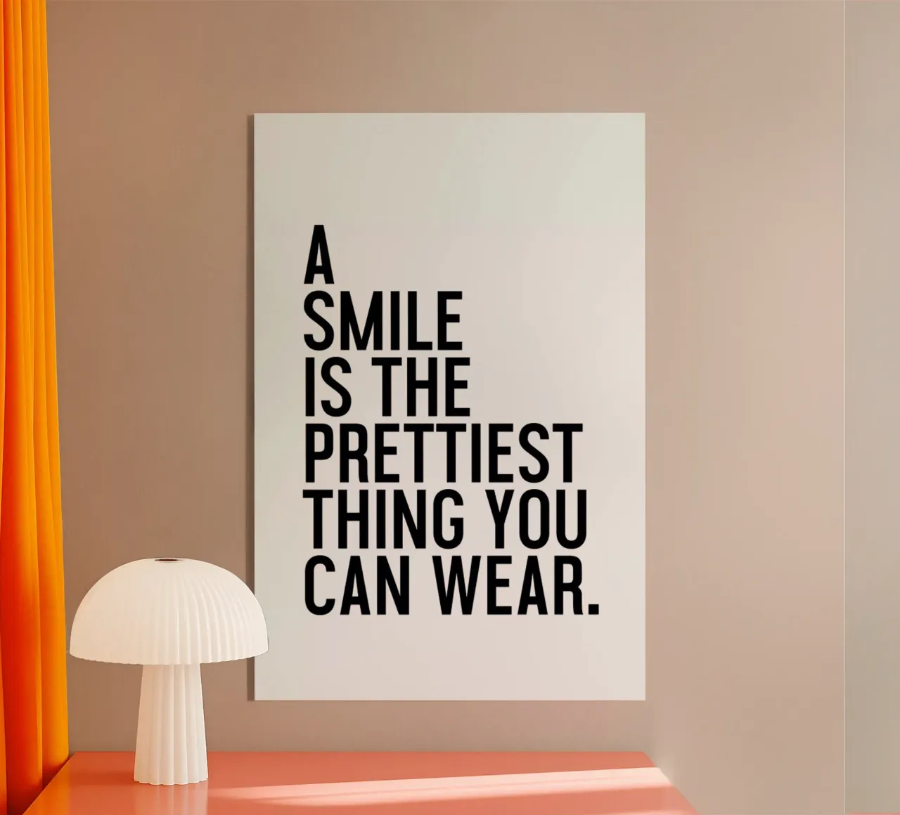 A Smile Is The Prettiest plexiglass da Honeymoon Hotel
