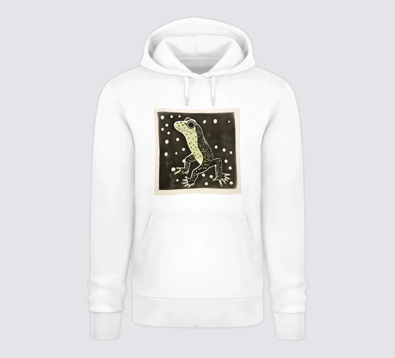 Geco verde 1 felpa con cappuccio da Minimal Animal Art