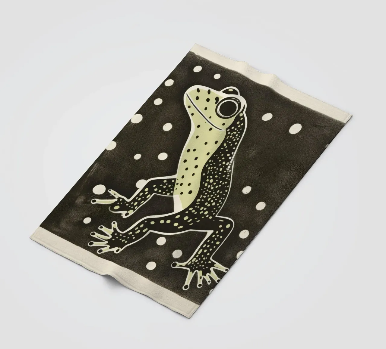 Geco verde 1 coperta in pile da Minimal Animal Art