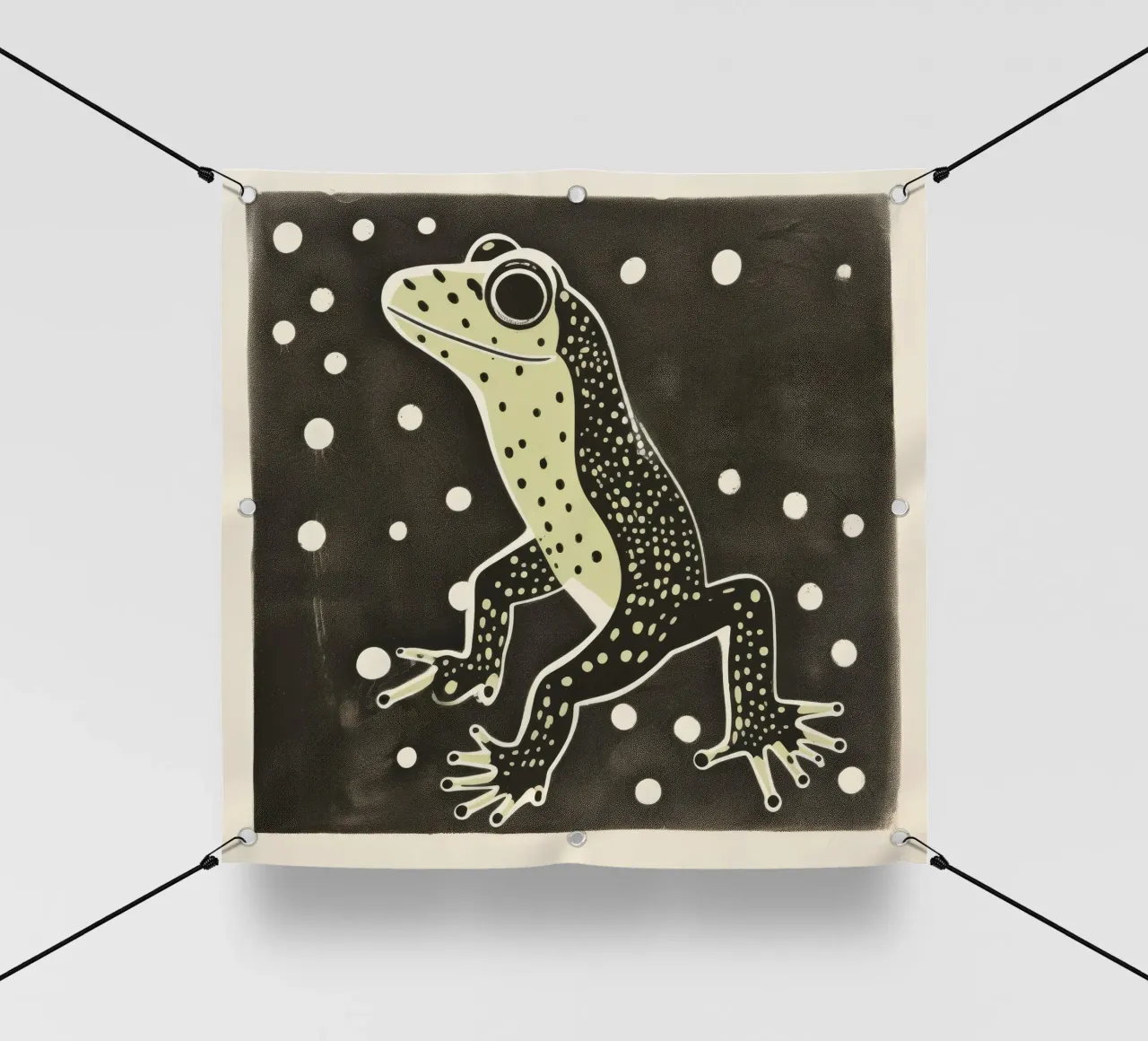 Geco verde 1 telo in pvc da Minimal Animal Art