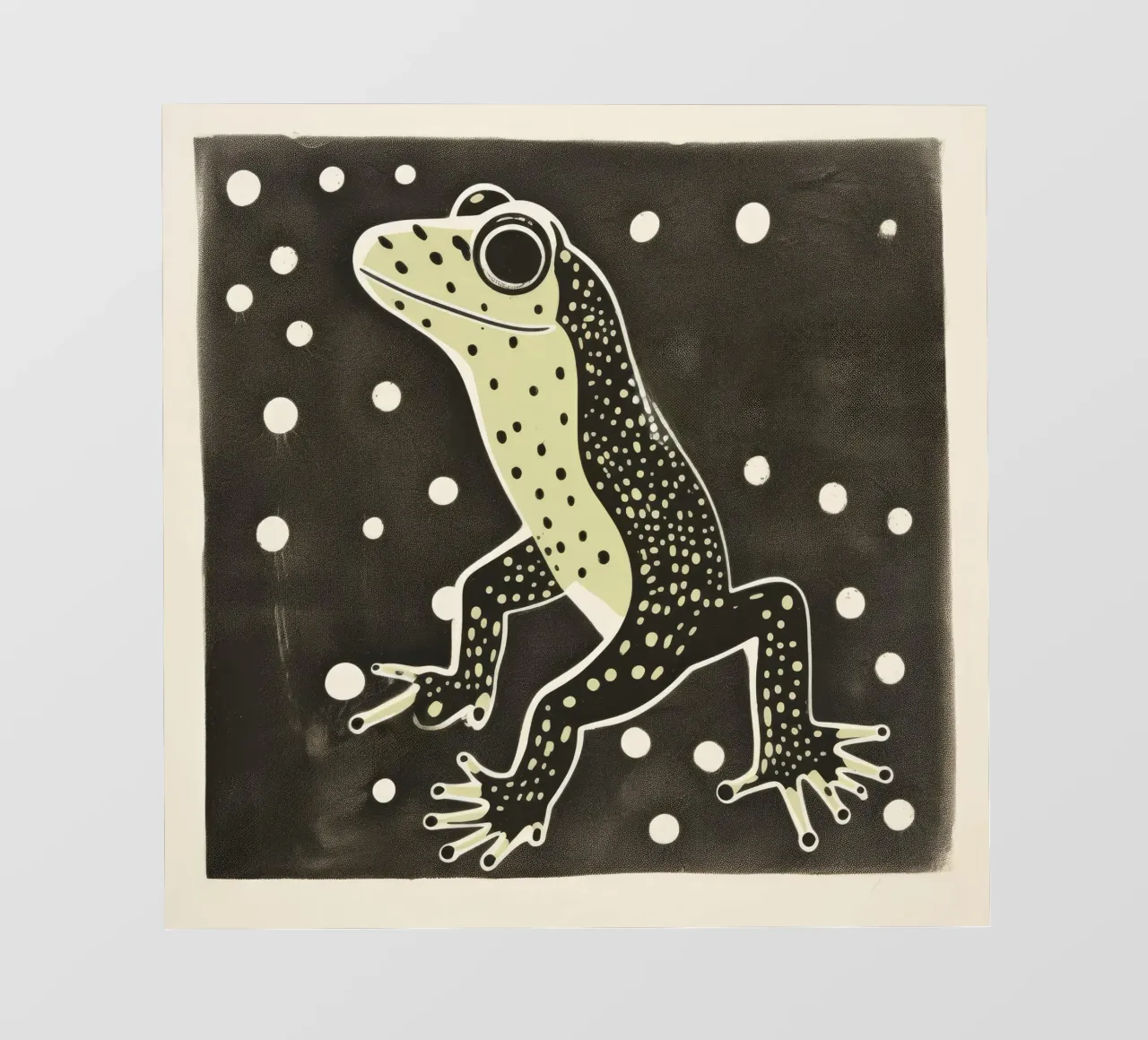 Geco verde 1 telo in pvc da Minimal Animal Art