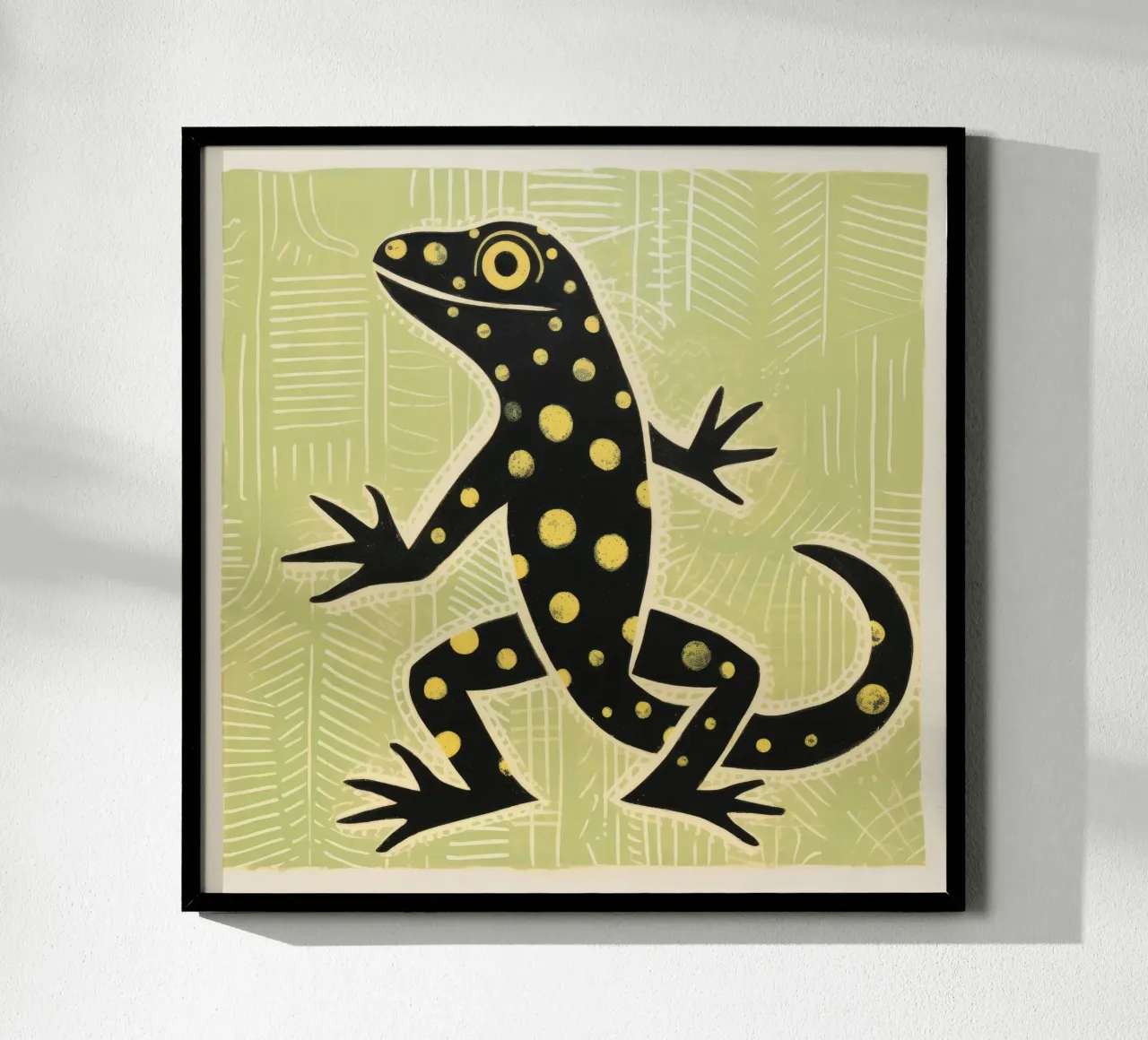 Geco verde 2 carta hahnemühle da Minimal Animal Art