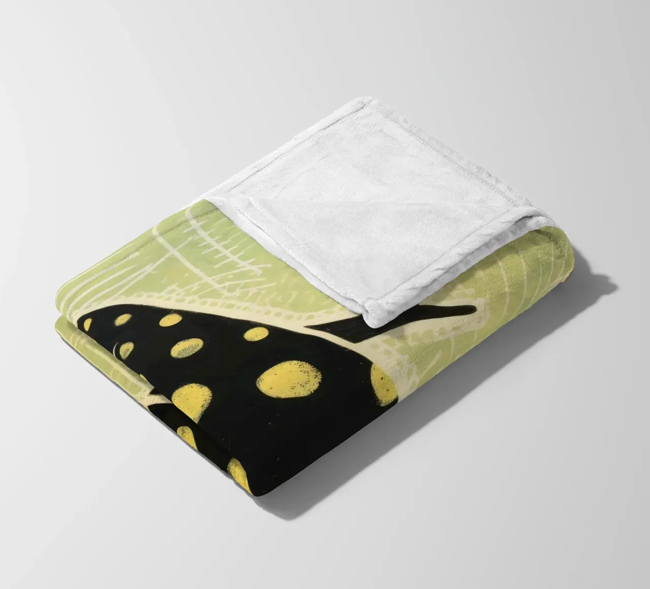 Geco verde 2 coperta in pile da Minimal Animal Art