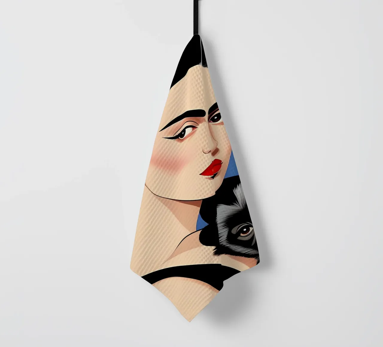 Frida Kahlo e la scimmia da compagnia canovaccio da cucina da ART DECO