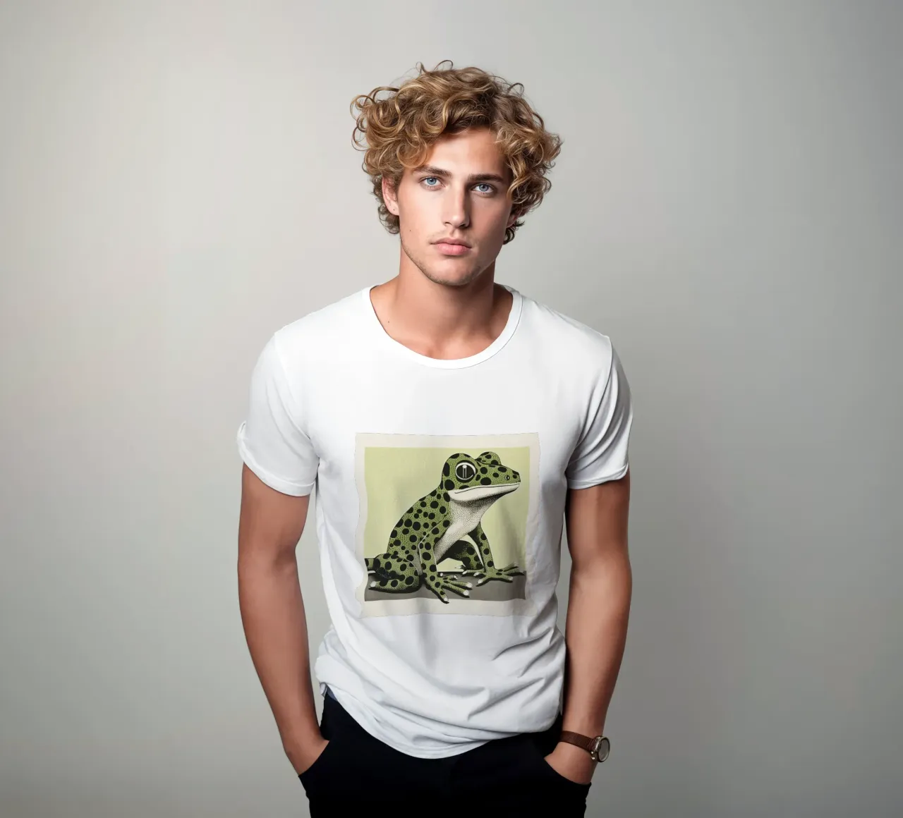 Green Gecko 4 t-shirt by Minimal Animal Art