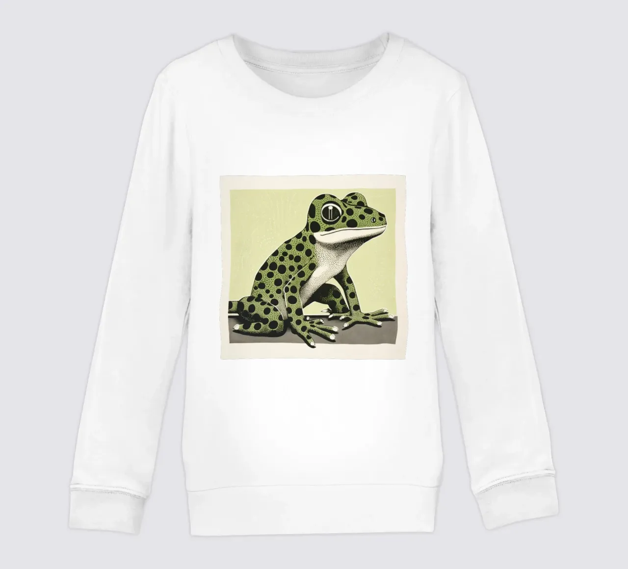 Green Gecko 4 kids sweatshirt by Minimal Animal Art