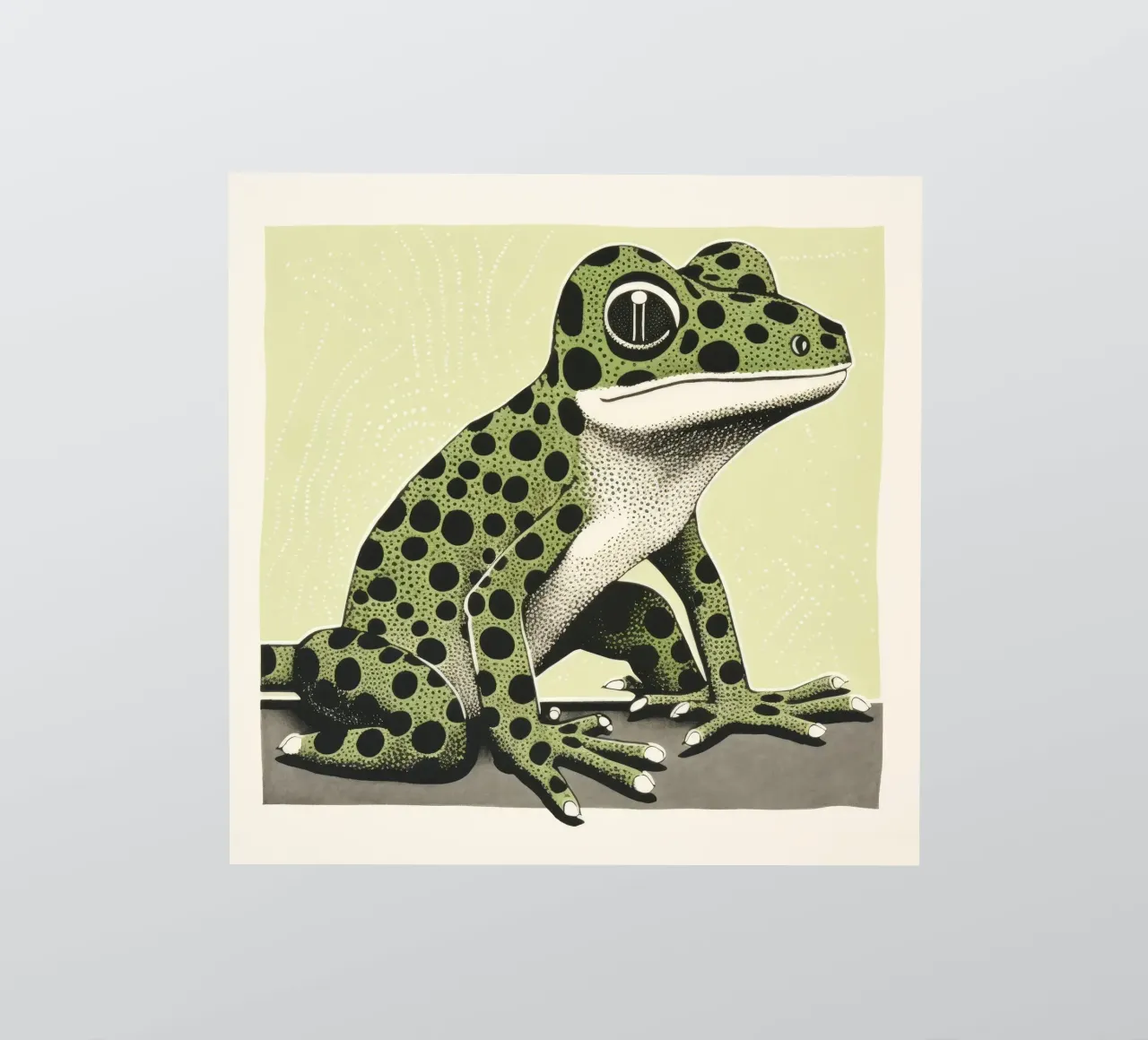 Green Gecko 4 sticker by Minimal Animal Art
