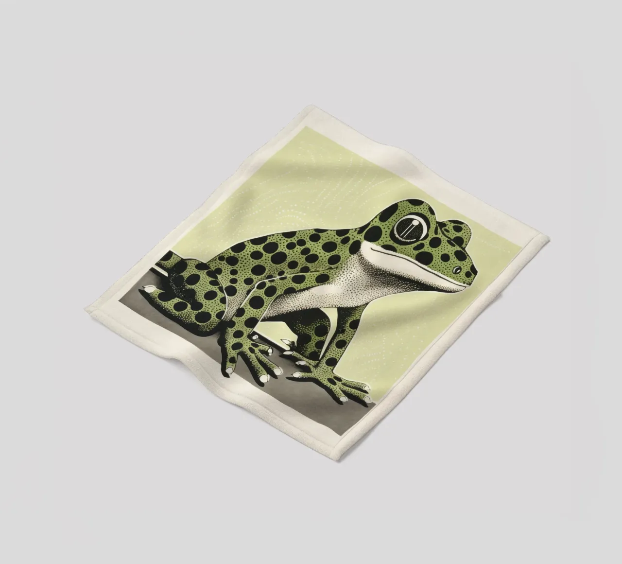 Geco verde 4 coperta in pile da Minimal Animal Art
