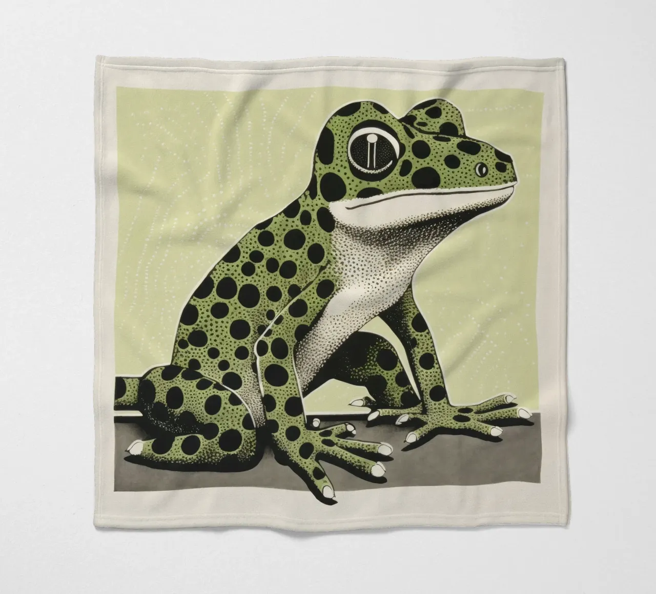 Geco verde 4 coperta in pile da Minimal Animal Art