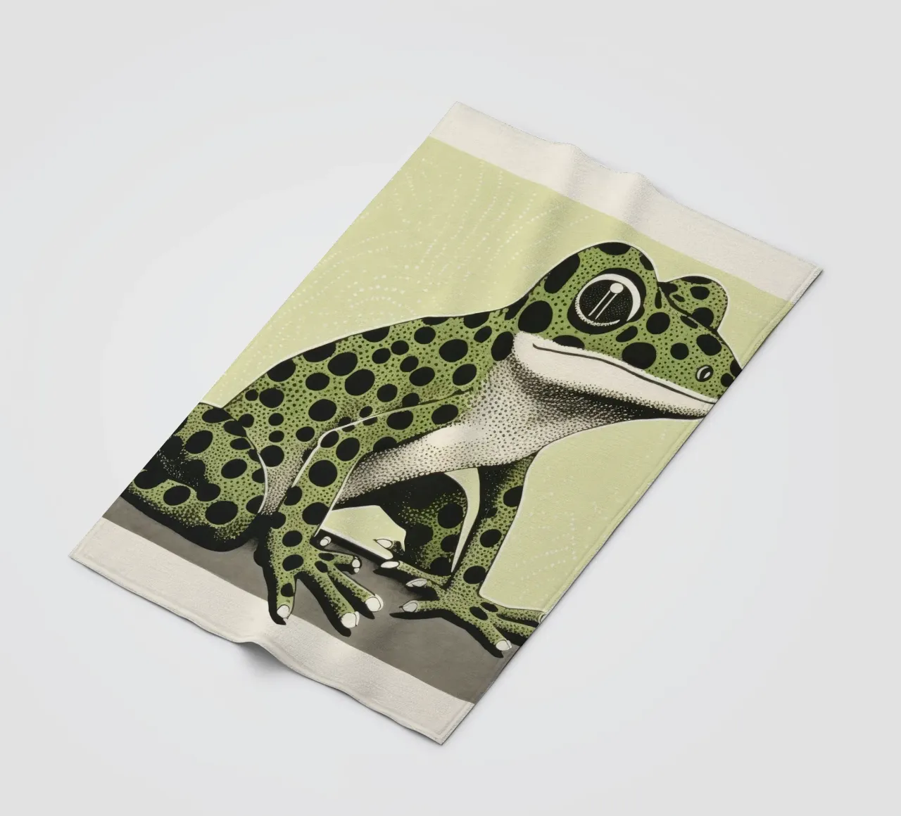 Geco verde 4 coperta in pile da Minimal Animal Art
