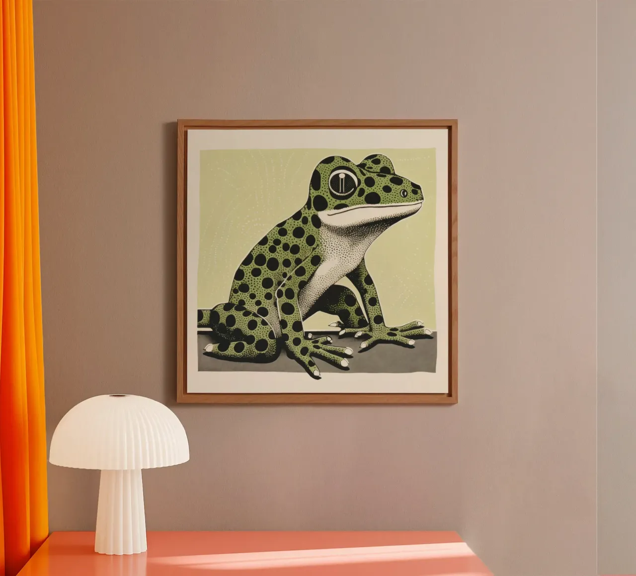 Geco verde 4 alluminio dibond da Minimal Animal Art