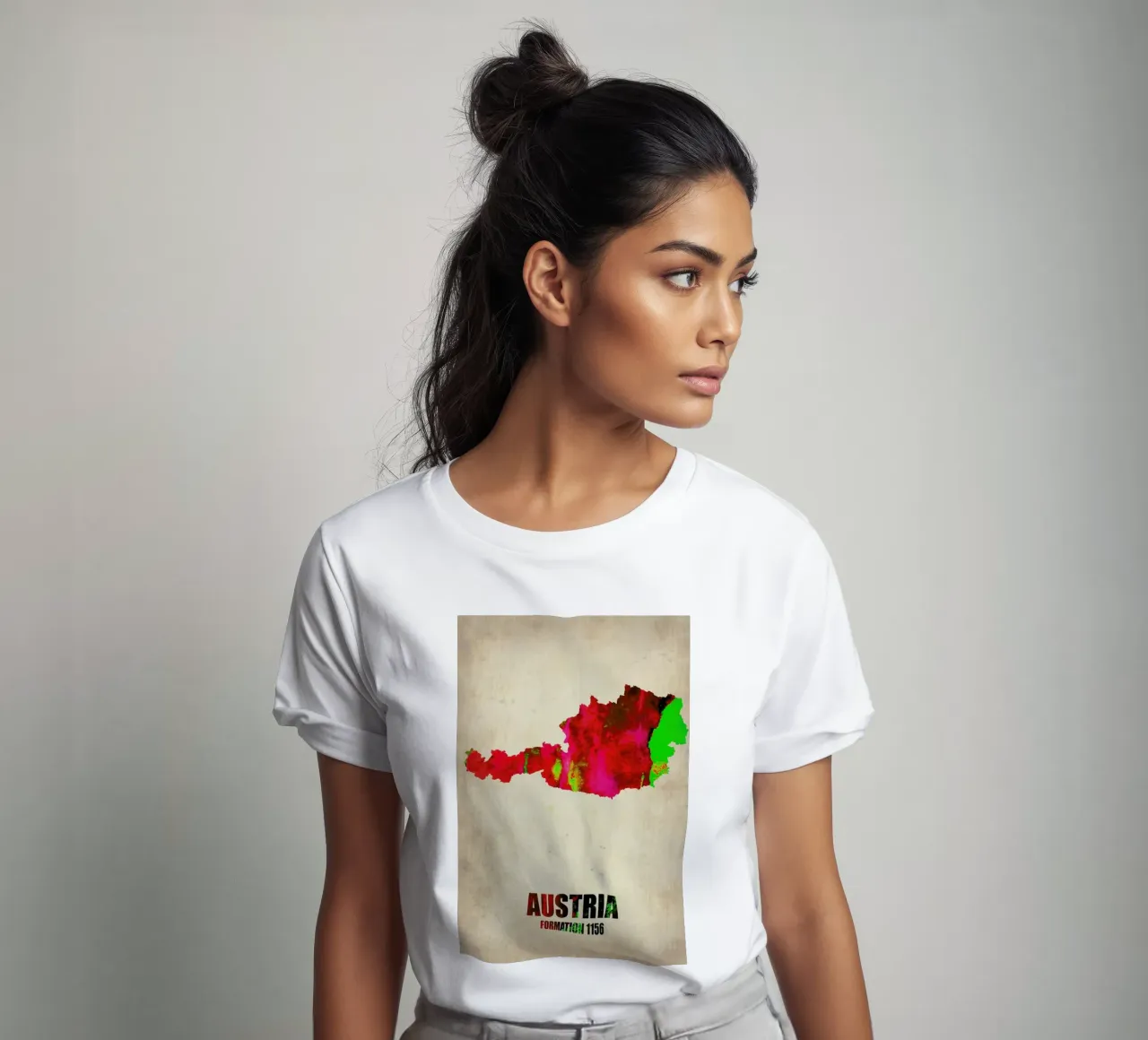 Austria Watercolor Map t-shirt da Naxart