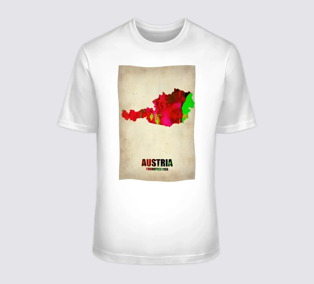 Austria Watercolor Map t-shirt da Naxart