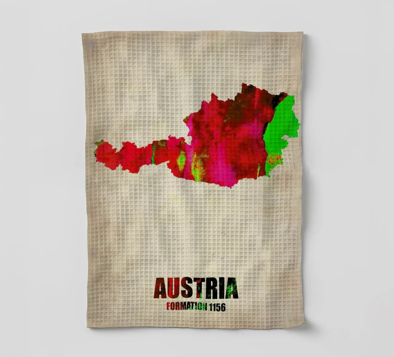 Austria Watercolor Map canovaccio da cucina da Naxart