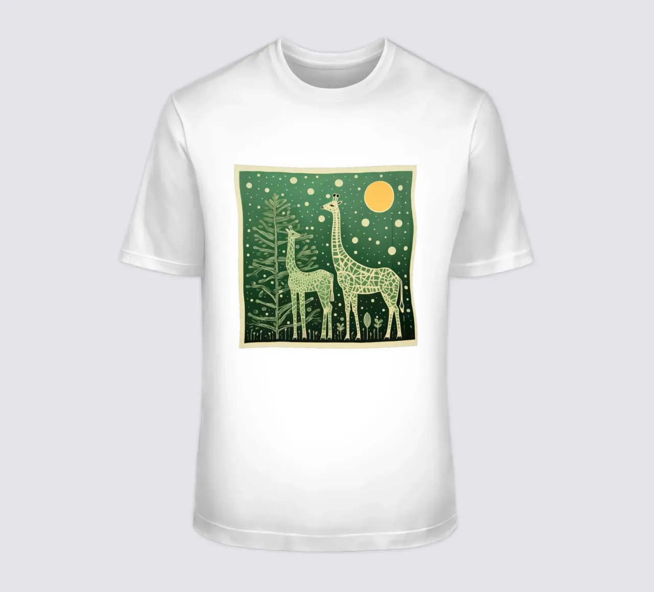 Giraffa verde 2 t-shirt da Minimal Animal Art