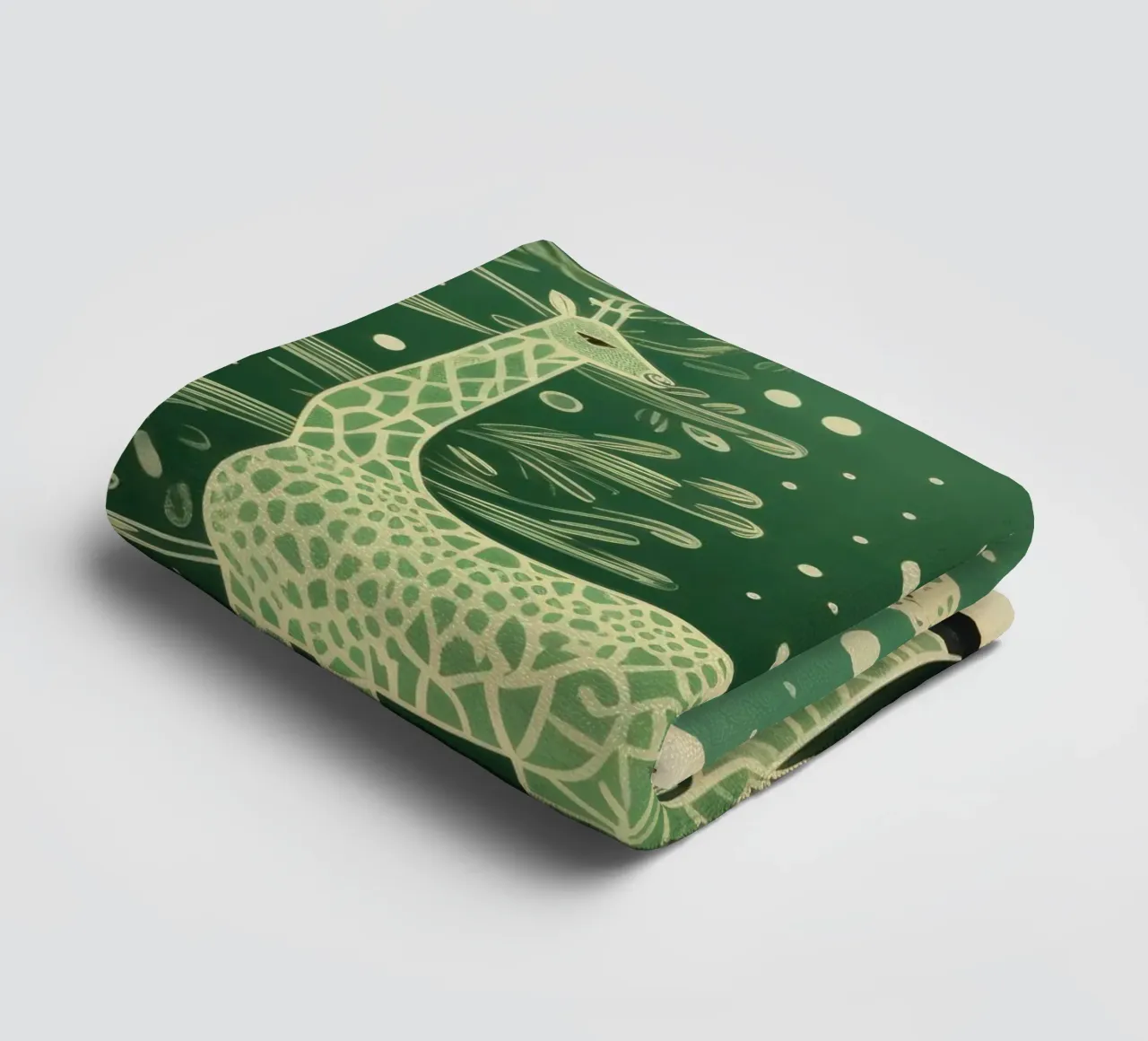 Giraffa verde 2 asciugamano da bagno da Minimal Animal Art