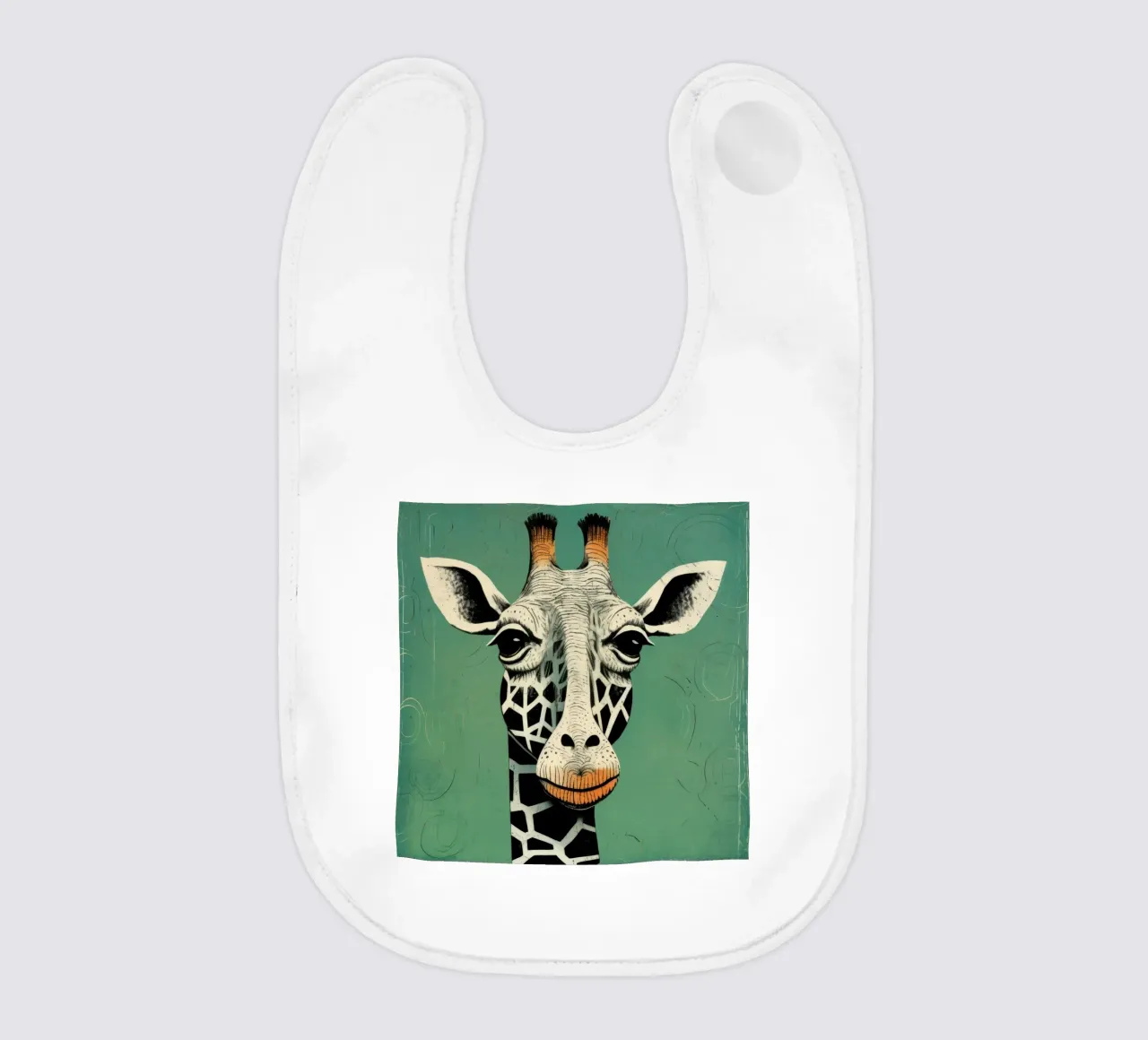 Giraffa verde bavaglino da Minimal Animal Art