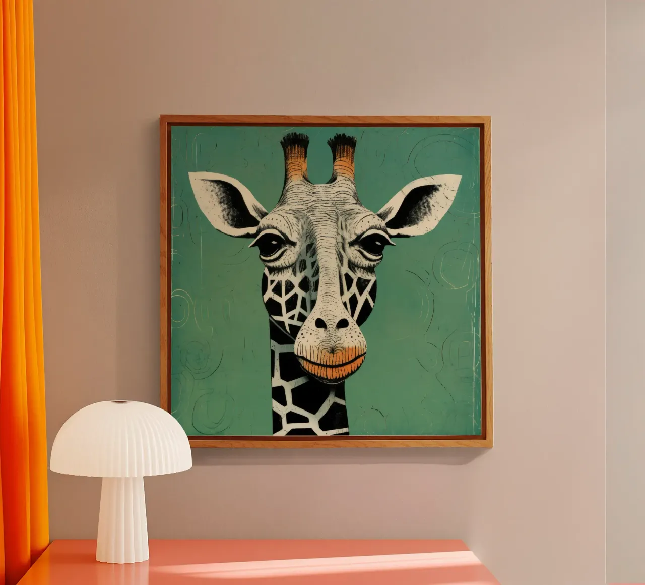 Giraffa verde plexiglass da Minimal Animal Art