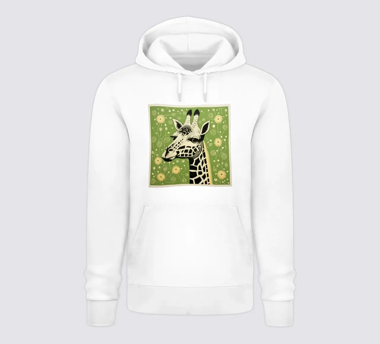 Giraffa verde 4 felpa con cappuccio da Minimal Animal Art