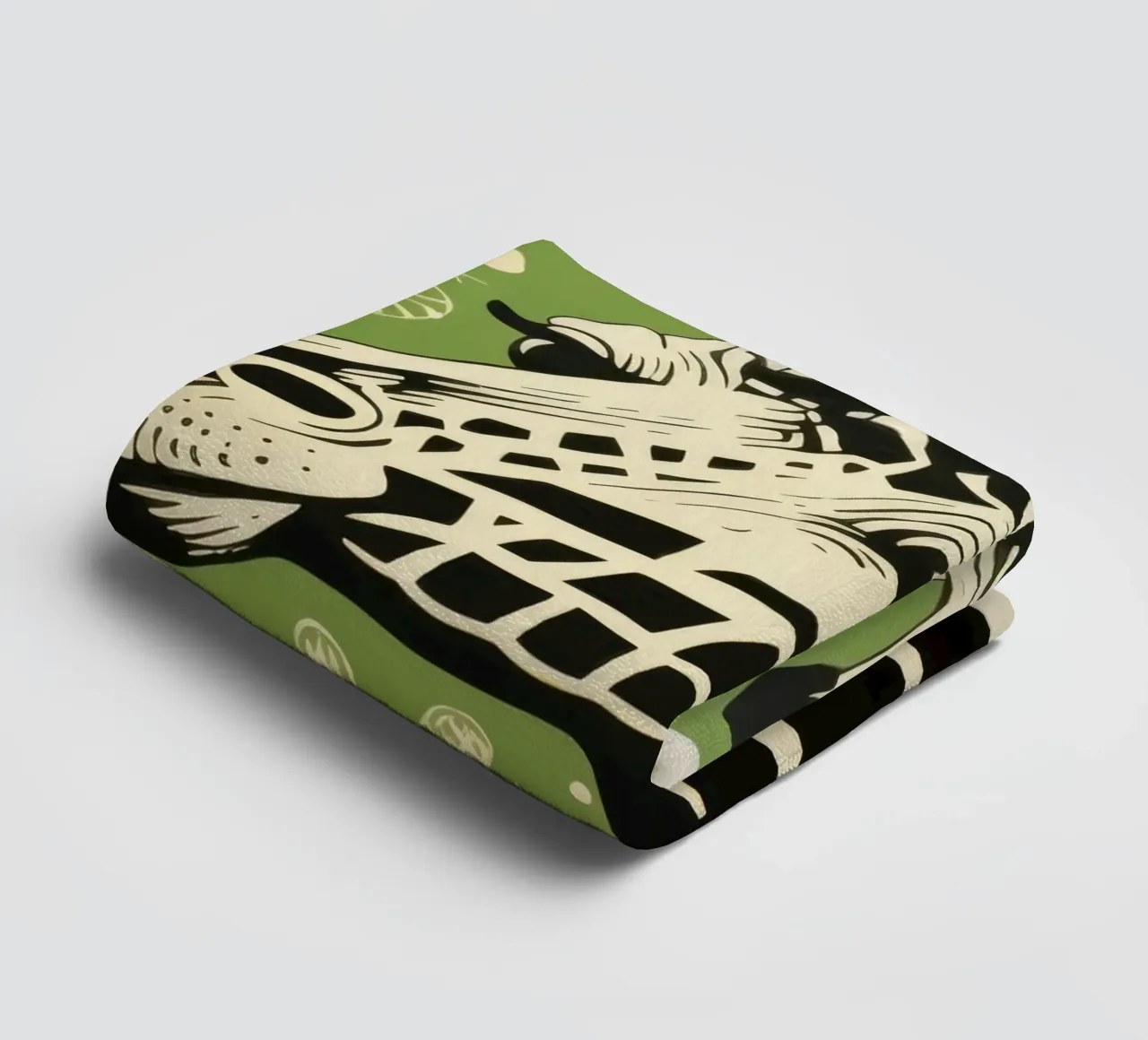 Giraffa verde 4 asciugamano da bagno da Minimal Animal Art