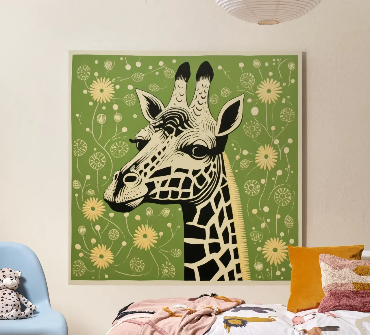 Giraffa verde plexiglass da Minimal Animal Art