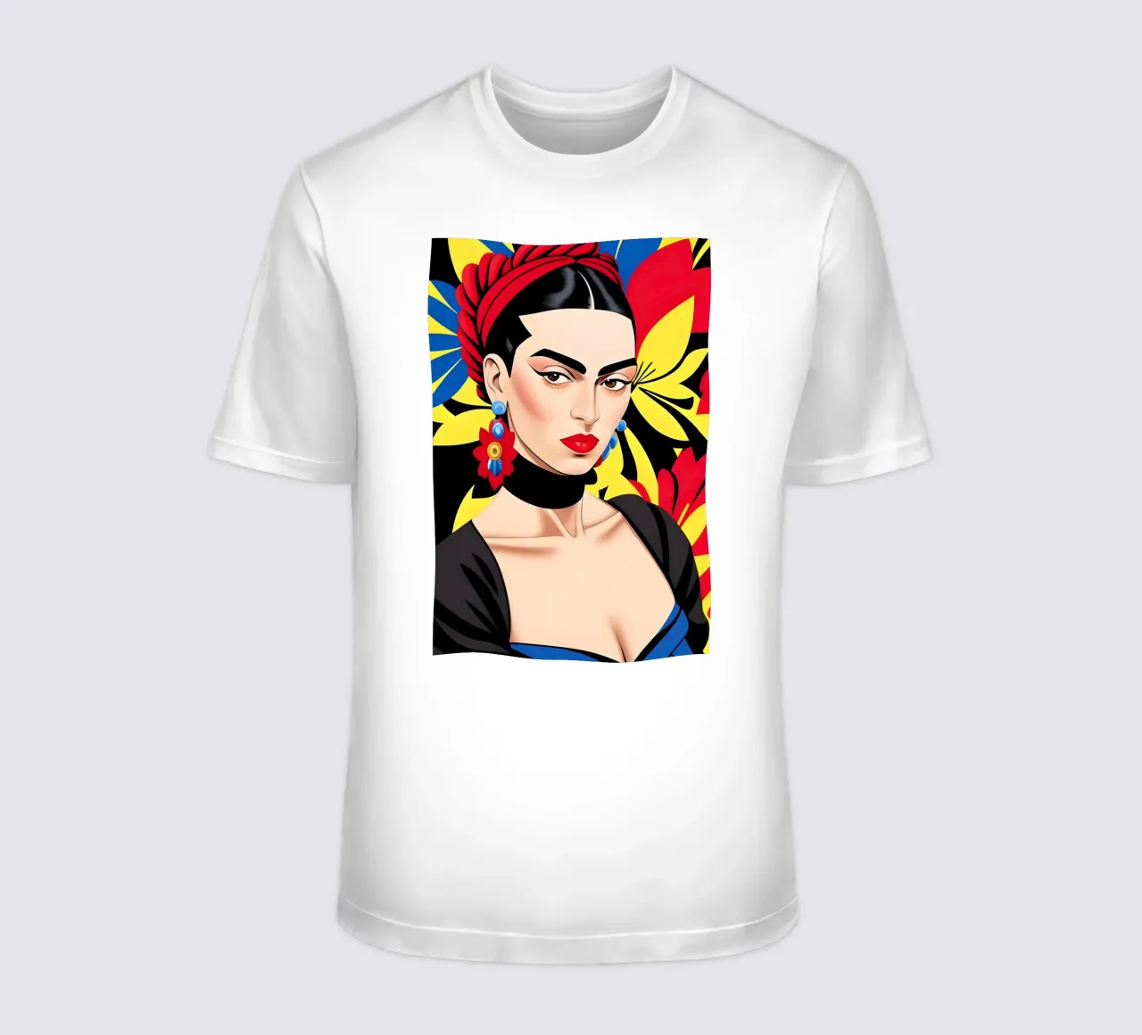 Frida Kahlo Dopamine Floral Art Print t-shirt by ART DECO