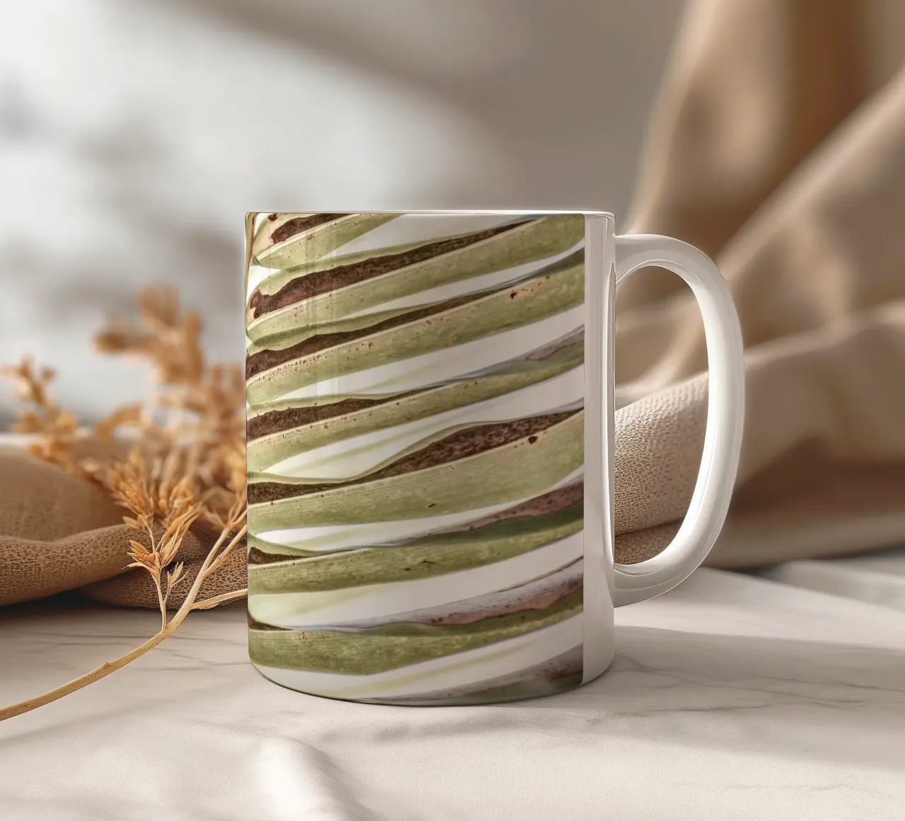 Palm leaf (close-up) tazza in ceramica da adrianooliveiraphoto