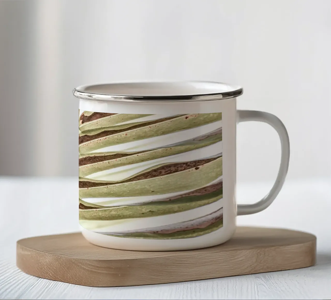 Palm leaf (close-up) tazza in smalto da adrianooliveiraphoto
