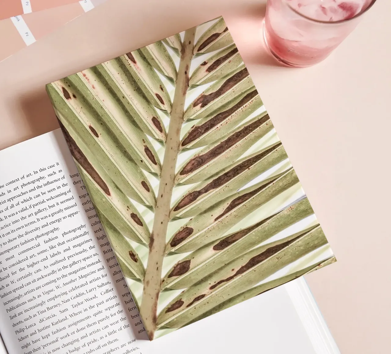 Palm leaf (close-up) notebook by adrianooliveiraphoto