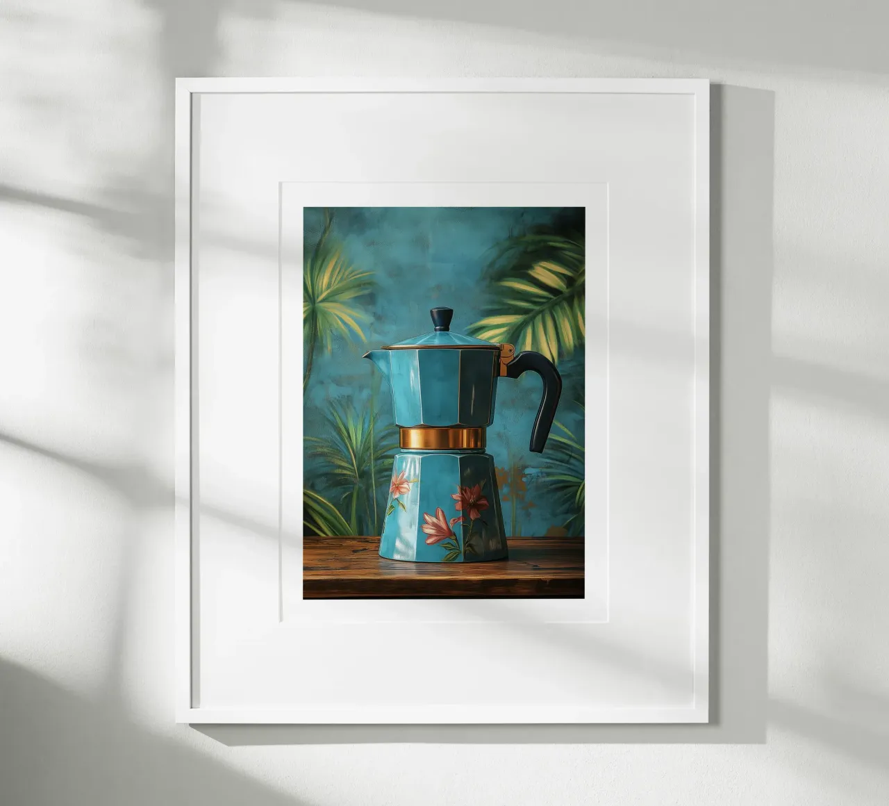 Caffettiera a fiori poster da Spice & Style