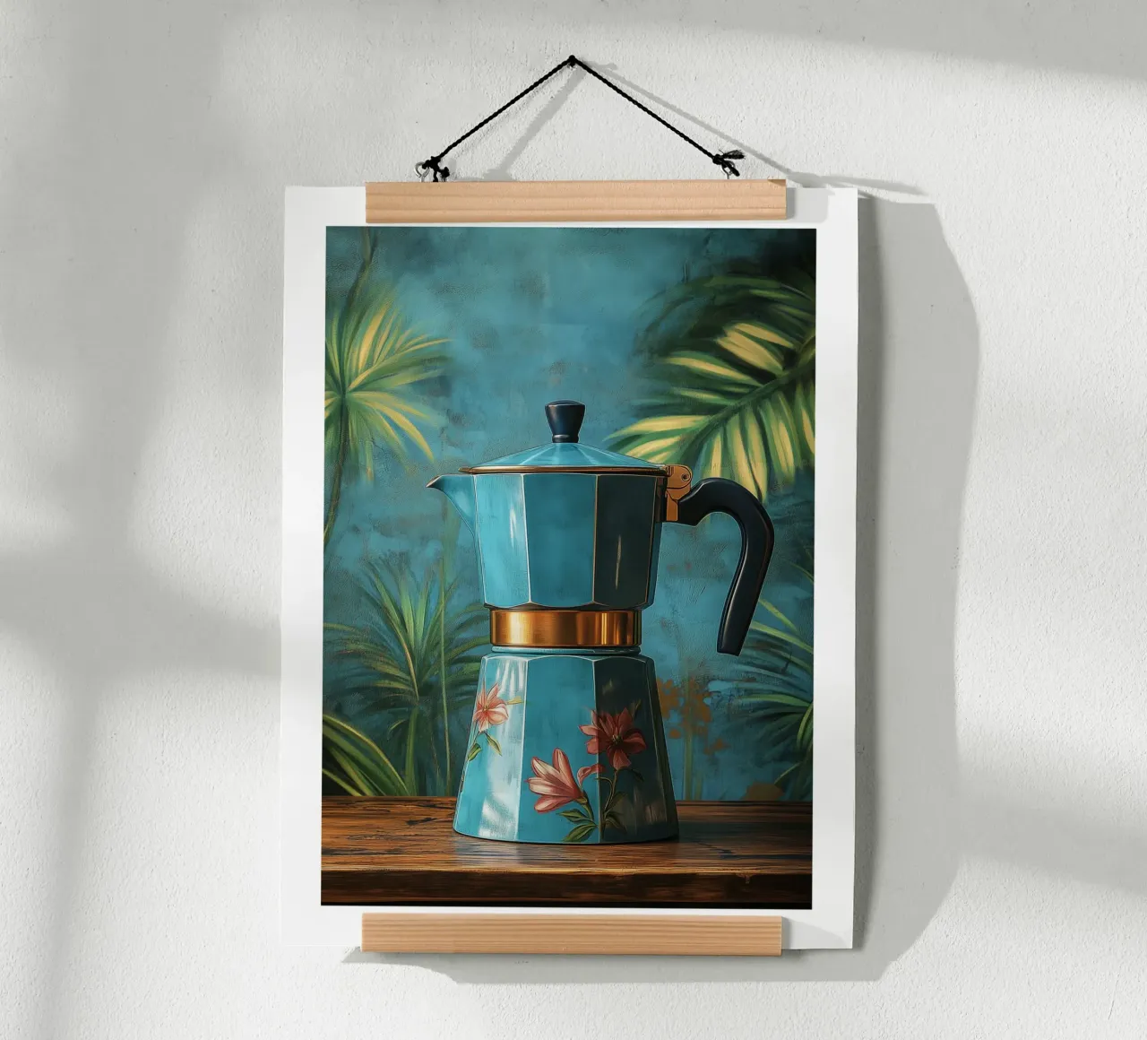 Caffettiera a fiori poster da Spice & Style
