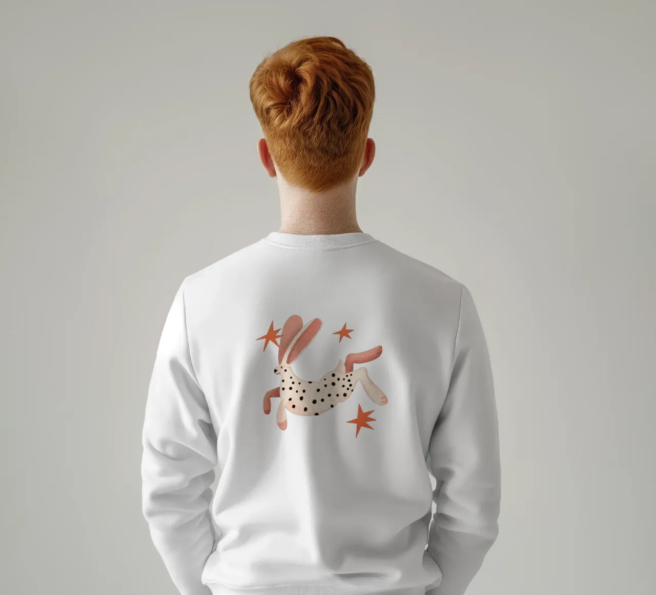 Lapin blanc à pois noirs sweat de Bold & Beautiful
