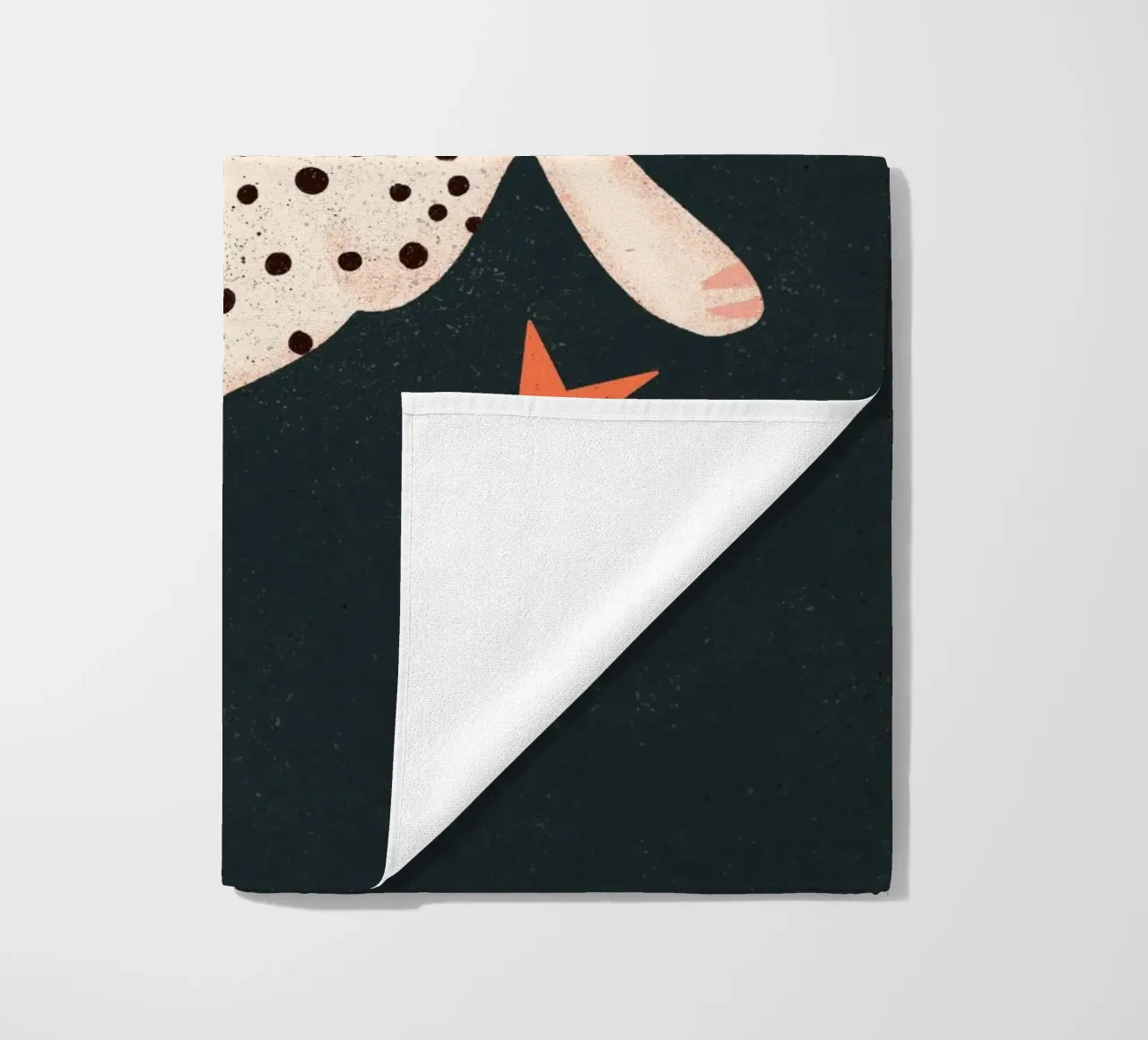 Lapin blanc à pois noirs serviette de plage de Bold & Beautiful