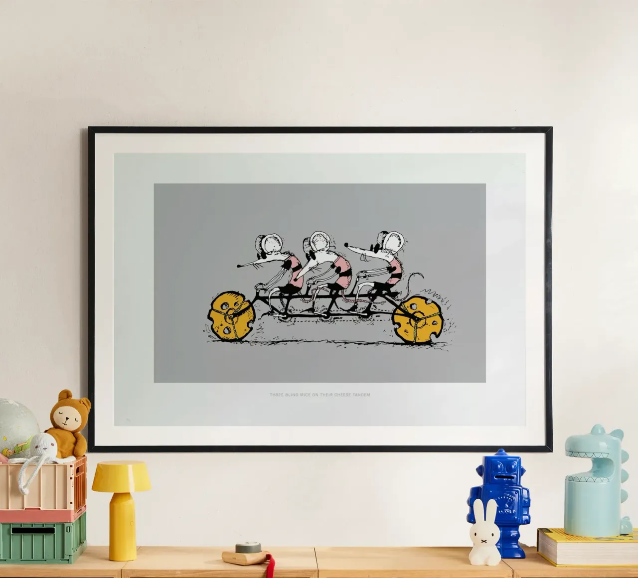 Blind Mice poster con telaio in plastica da Michael Valenti