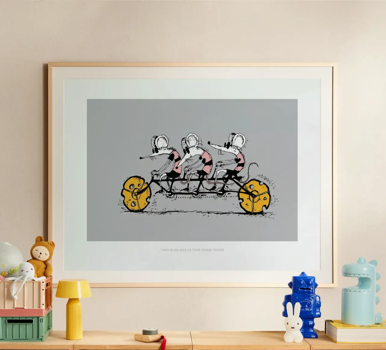 Blind Mice poster con telaio in plastica da Michael Valenti