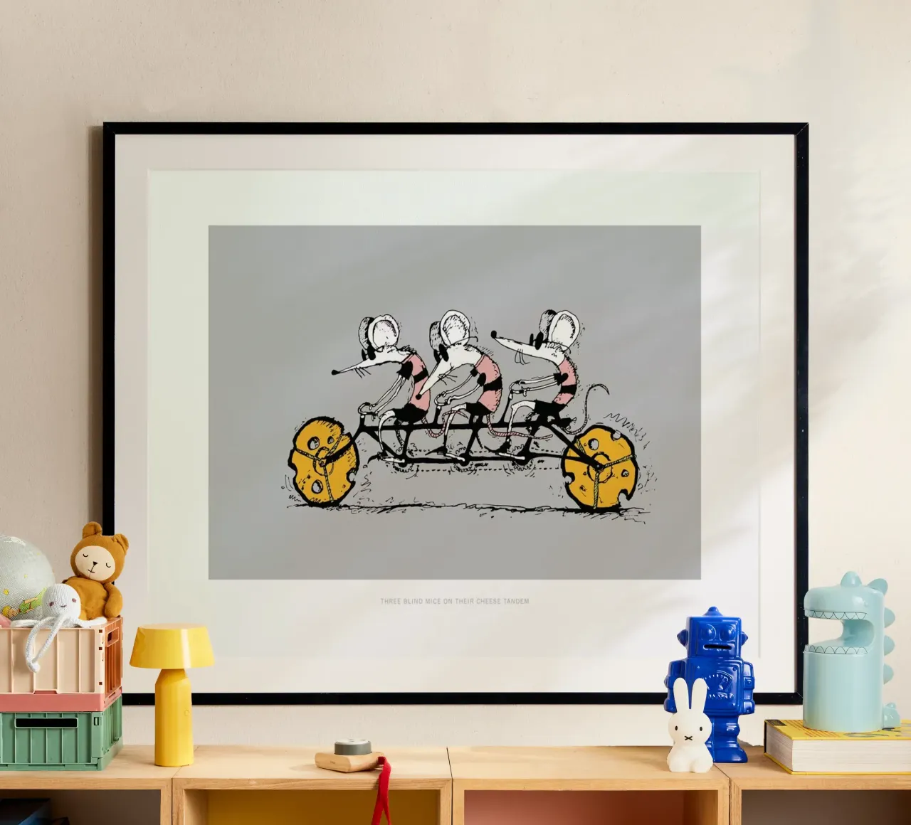 Blind Mice poster con telaio in plastica da Michael Valenti