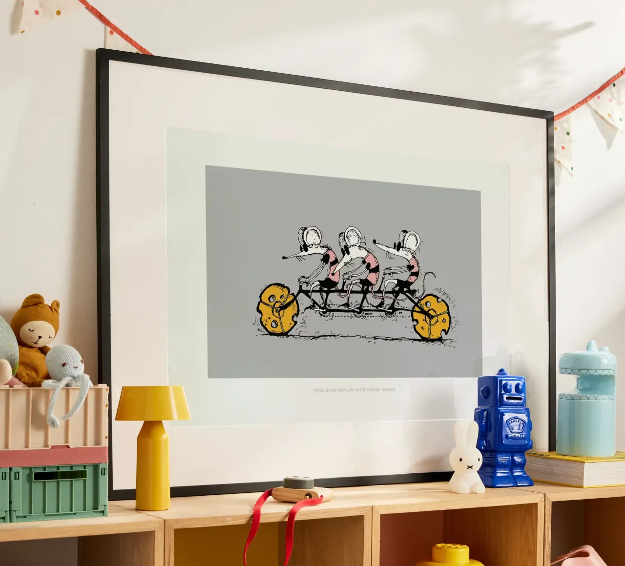 Blind Mice poster con telaio in plastica da Michael Valenti
