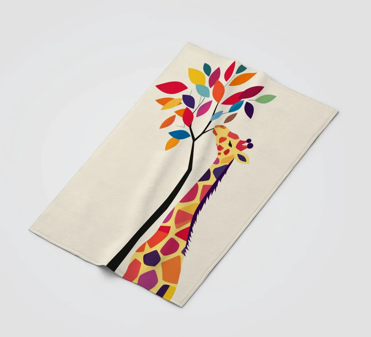 Giraffa con albero coperta in pile da DreamPixel
