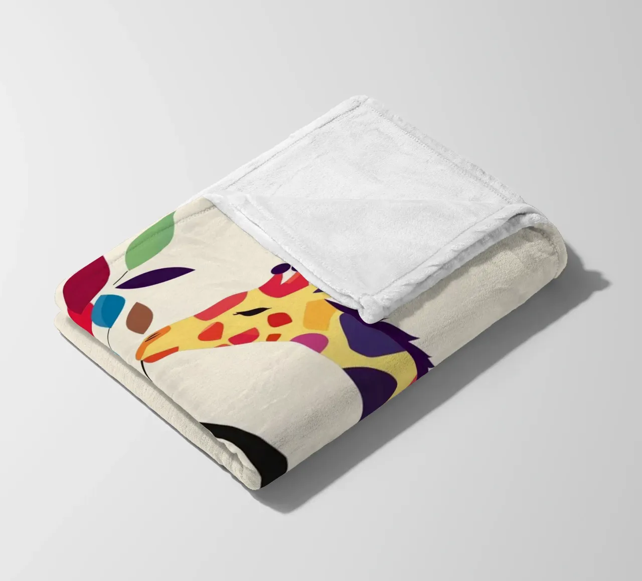 Giraffa con albero coperta in pile da DreamPixel