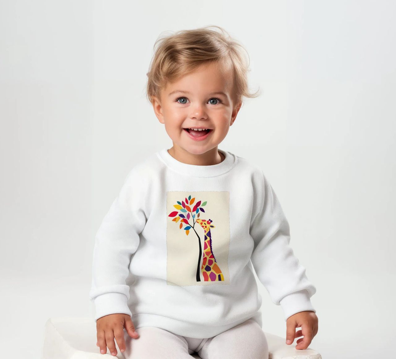 Giraffa con albero felpa neonato da DreamPixel