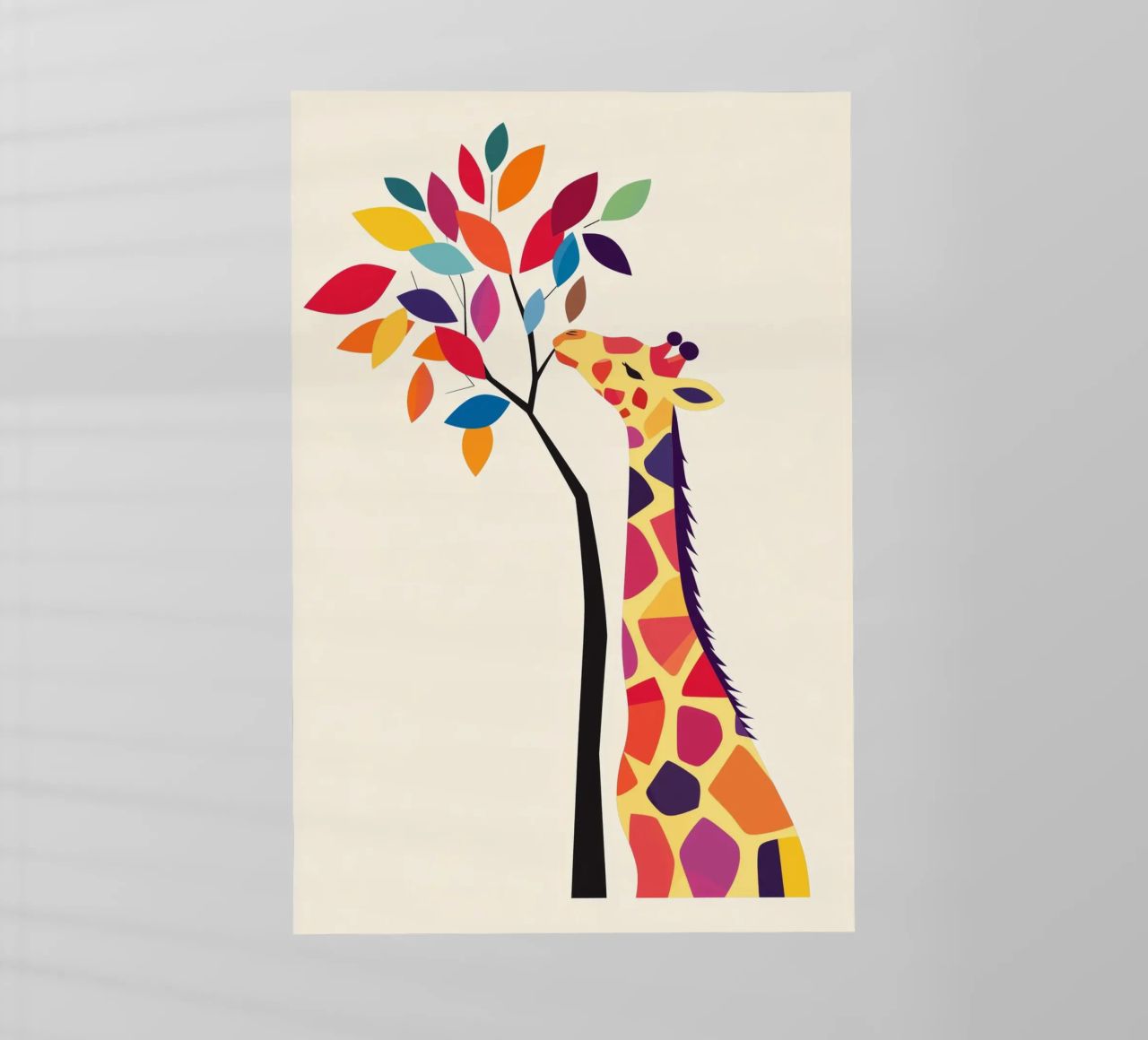 Giraffa con albero pellicola backlit da DreamPixel