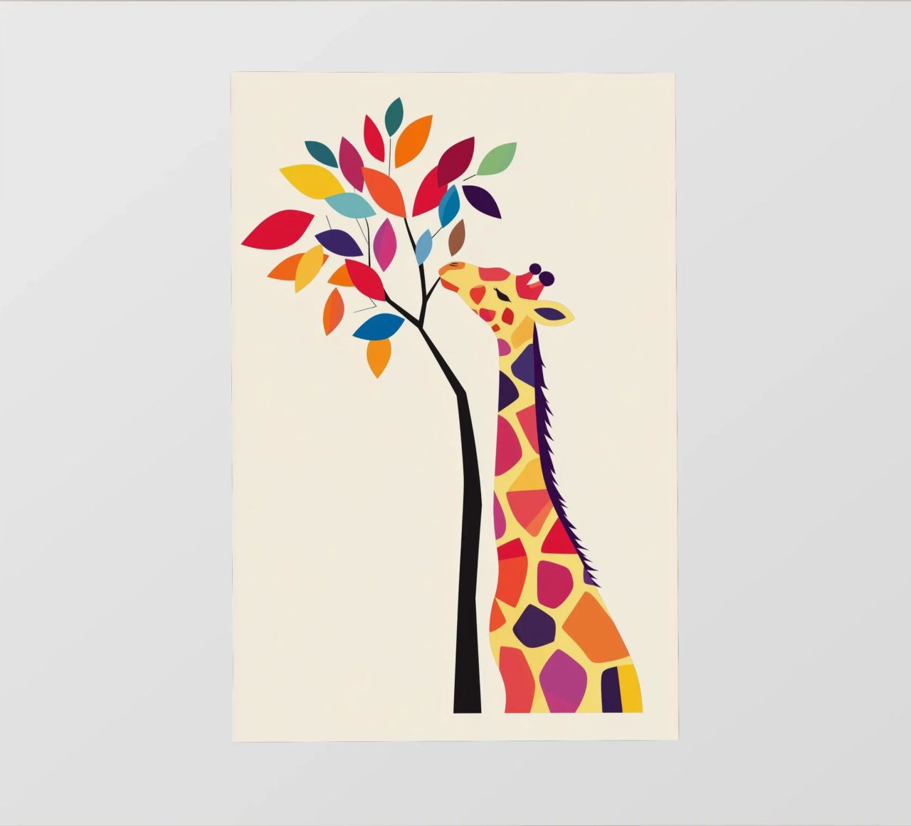 Giraffa con albero pellicola backlit da DreamPixel