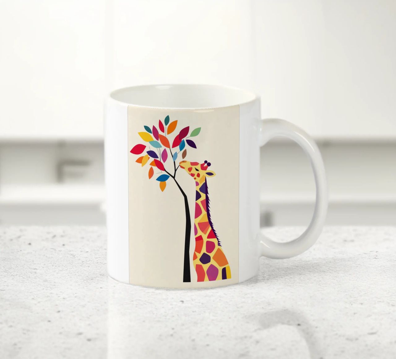 Giraffa con albero tazza in ceramica da DreamPixel