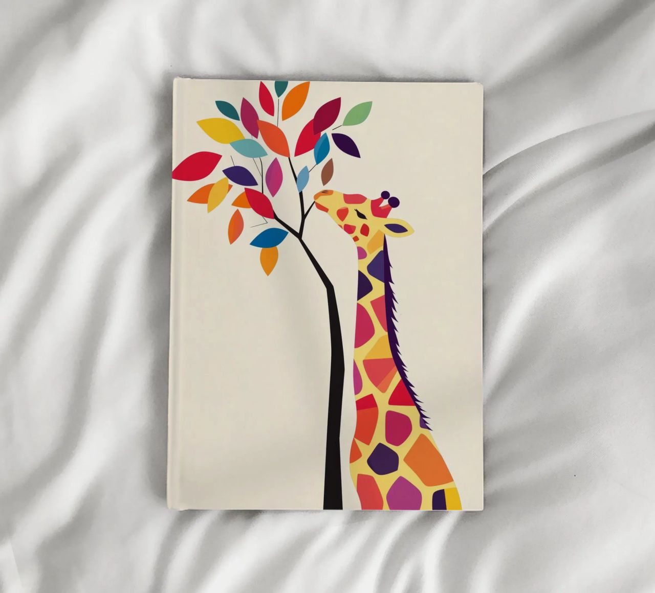 Giraffe with tree notebook by DreamPixel