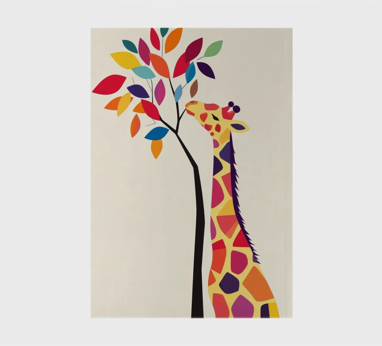 Giraffe mit Baum Notizbuch von DreamPixel